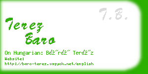 terez baro business card